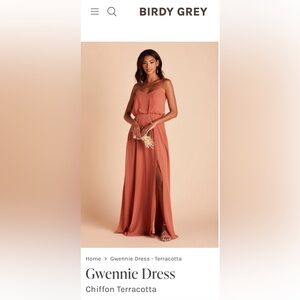 Terracotta Bridesmaid Dress - Birdy Grey - worn for 5 hours - dry cleaned